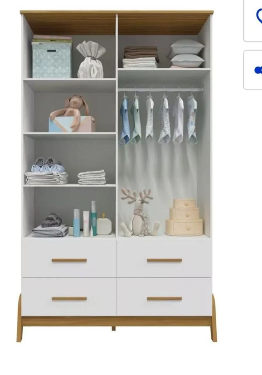 Guarda Roupa Infatil 100% Mdf DIVIDIMOS EM ATÉ 10X SEM JUROS - Foto 3