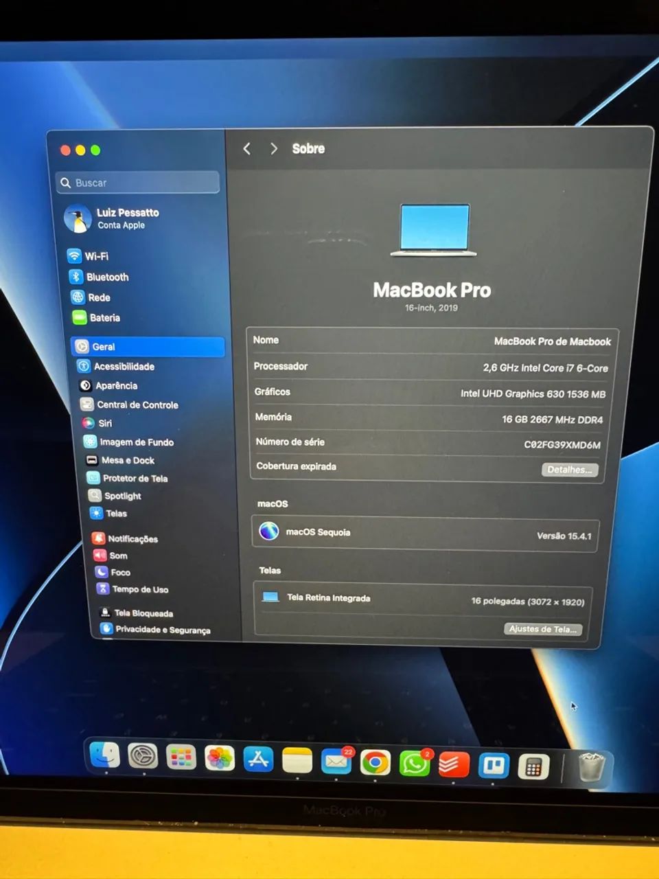 MacBook Pro 2019 - 16GB RAM - 512GB SSD - Foto 4