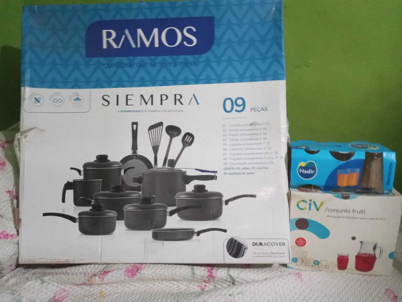 Conjunto de Panelas Ramos Siempre 09 peças