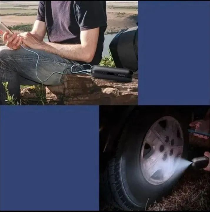 Bomba de ar para bicicleta portátil com medidor digital - Foto 4