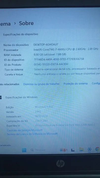 Notebook Hp probook i7 6th com ssd (rapido) - Foto 3