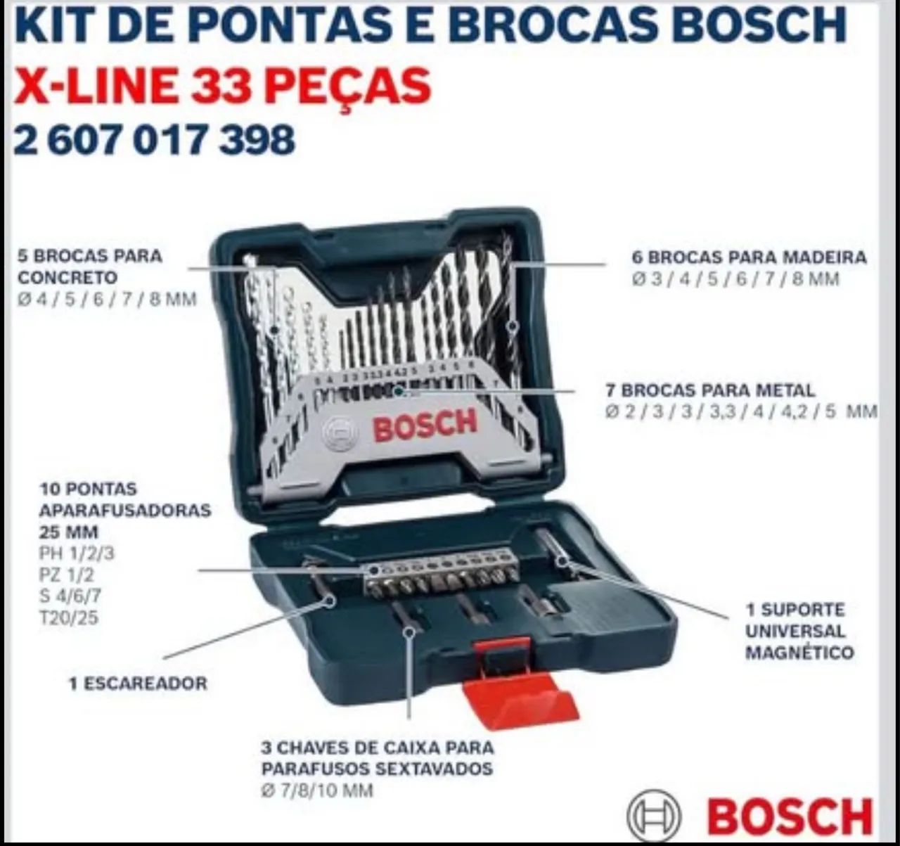 Kit de Pontas e Brocas X-Line 33 pçs - Foto 4
