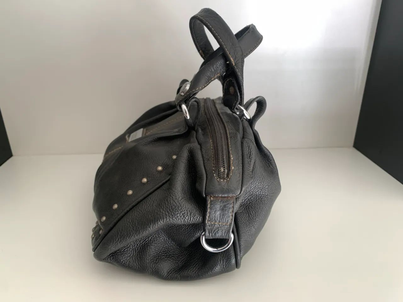 Bolsa couro fino  - Foto 4