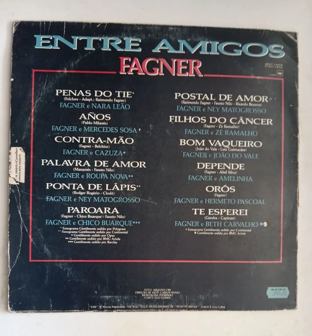 Entre Amigos - Fagner - Vinil - Foto 3