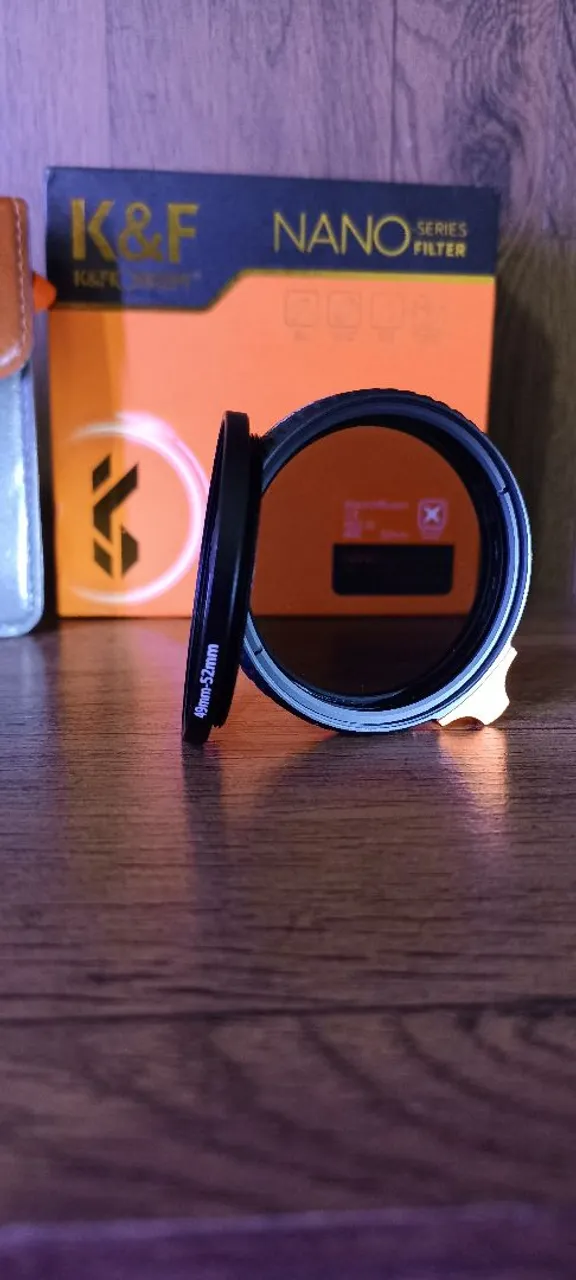 Filtro K&F Concept Nano ND Black Mist 1/4 52mm + adaptador 52 para 49