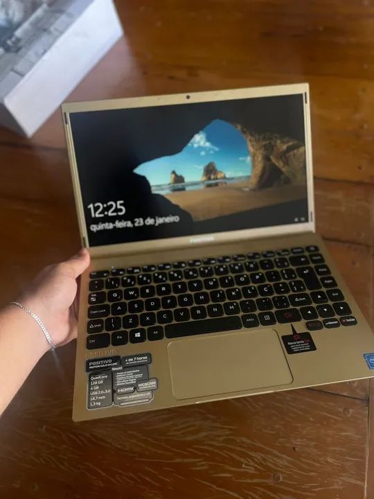 Notebook Positivo Intel Quad Core 4gb 128gb Win10 Gold 14.1 apenas 1,600 - Foto 4