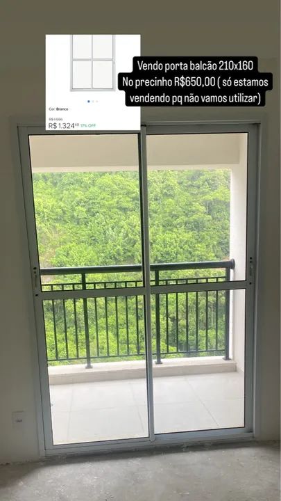 Porta Balcão 210x160 - Alumínio - Nova