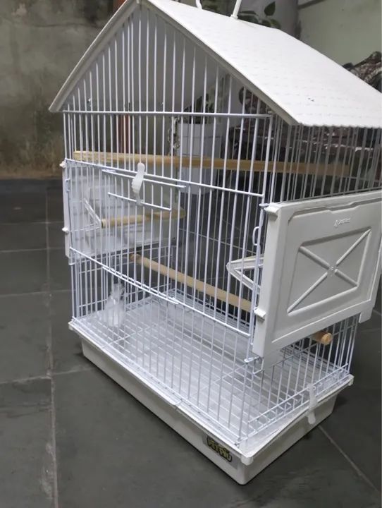 Gaiola para pássaros branca - Foto 2