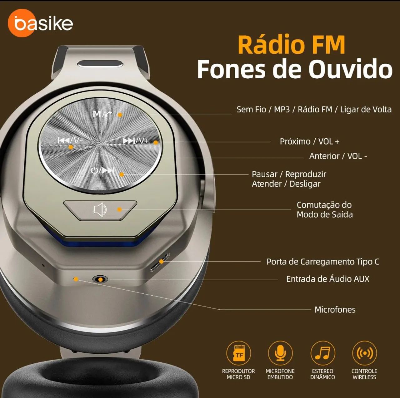 Fone de ouvido via bluetooth  - Foto 6