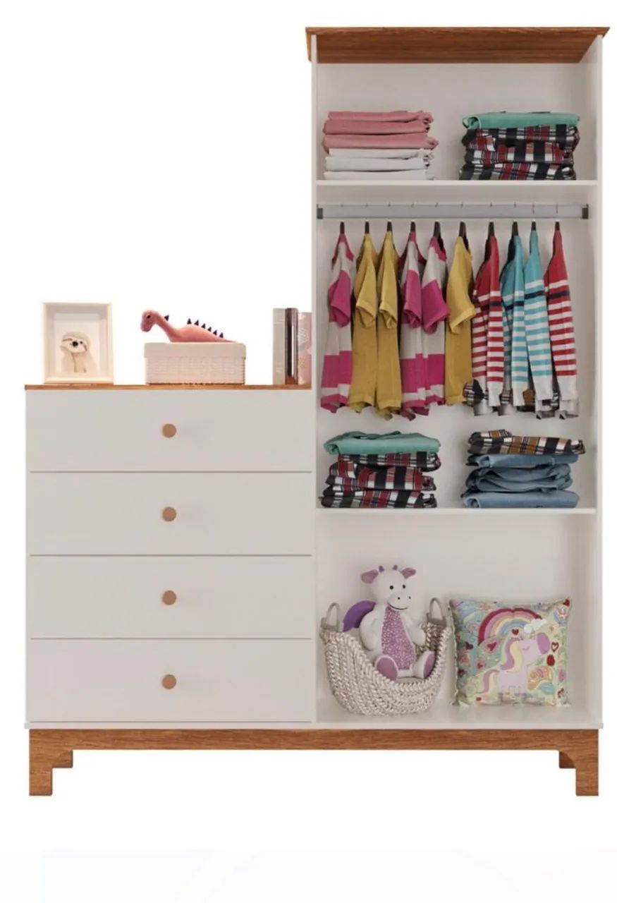 Guarda Roupa Comoda 2pt mdf Antonela - Foto 2