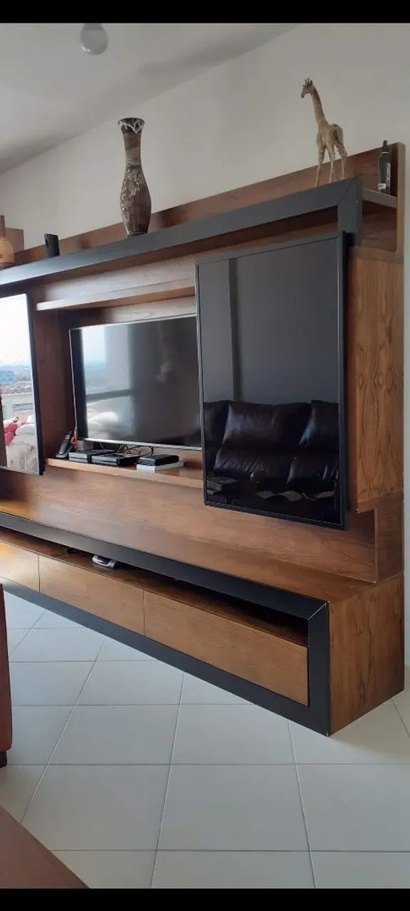 Estante para TV moderno com armários e prateleiras