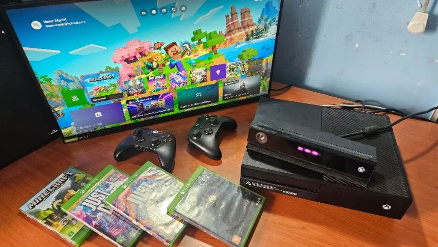 Xbox One + 2 Controles + Kinect + 4 Jogos - Foto 2