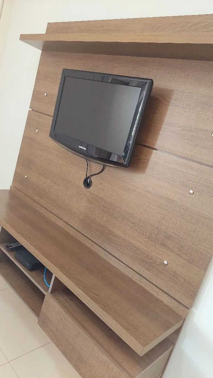 Painel de TV com Rack Embutido - Design Moderno - Racks e Painéis ...