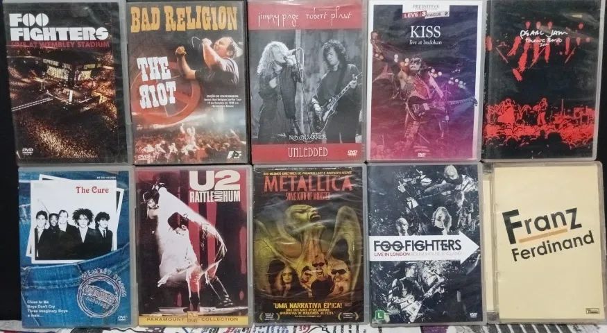 DVDS ROCK LOTE COM 10 PERFEITOS - 120