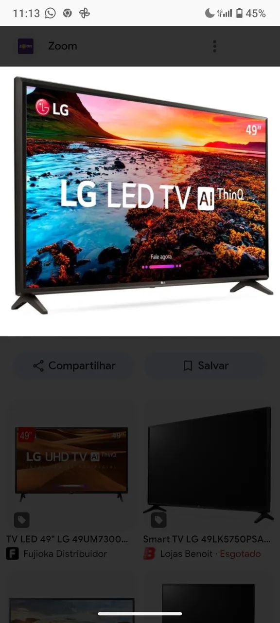 TV LG 49 polegadas top