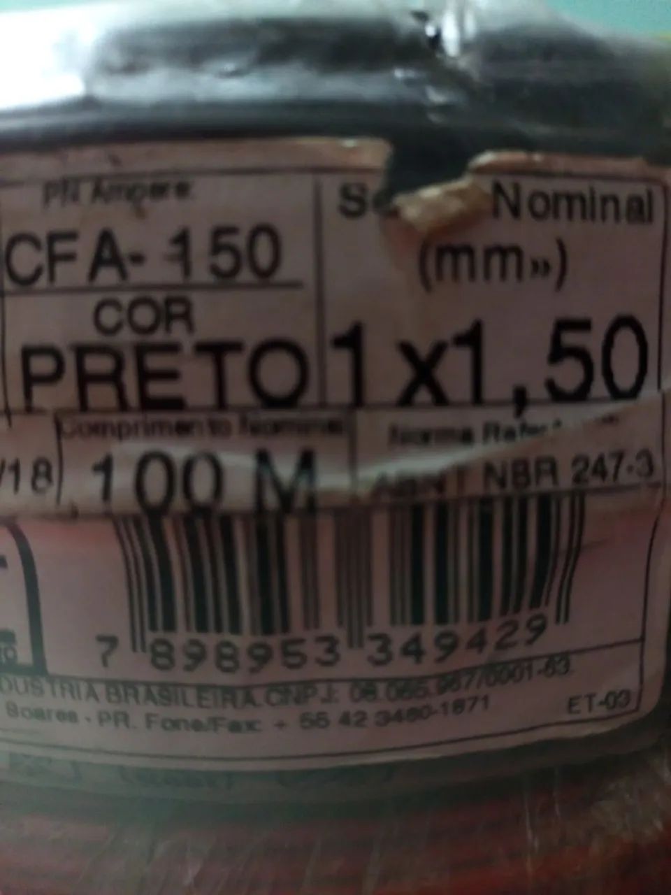 Fio flexível 1.5mm 100% Cobre peças Lacrada com 100 metros  - Foto 4