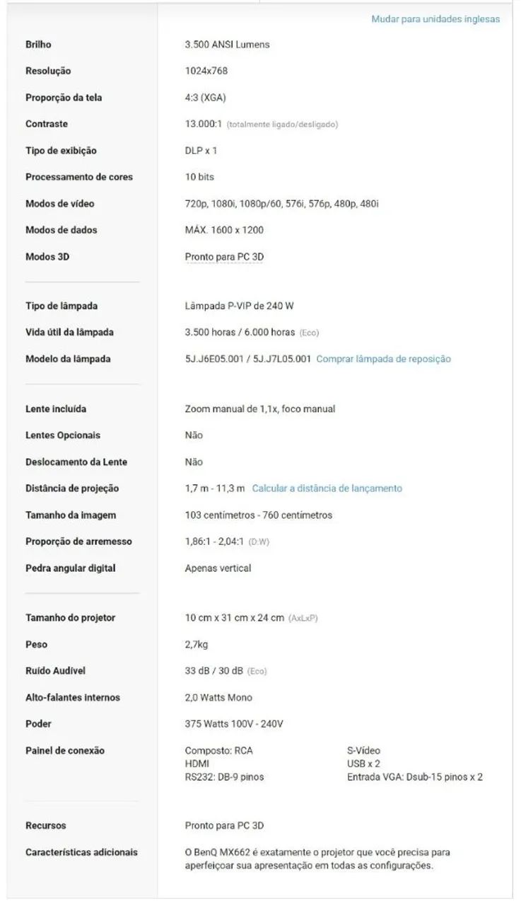 Projetor Alta Qualidade BENQ MX662 - Foto 6