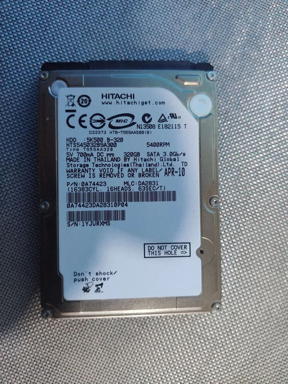 HD Notebook Sata 2.5" 500Gb