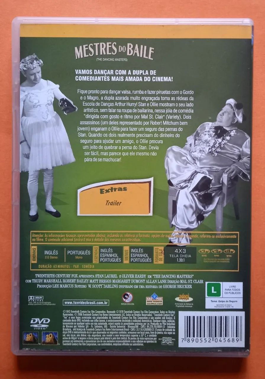 Dvd Mestres do Baile - Stan Laurel - Oliver Hardy  - Foto 2
