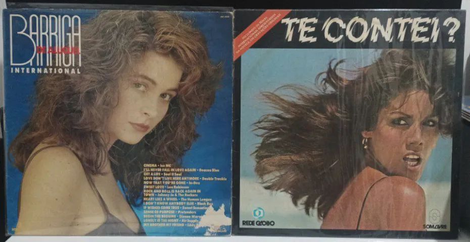Trila Sonora Internacional de novelas - Lote com 2 LPs - Barriga de aluguel e Te contei?