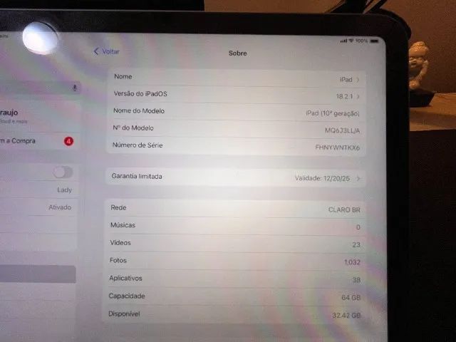 Ipad 10º com rede movel  - Foto 2