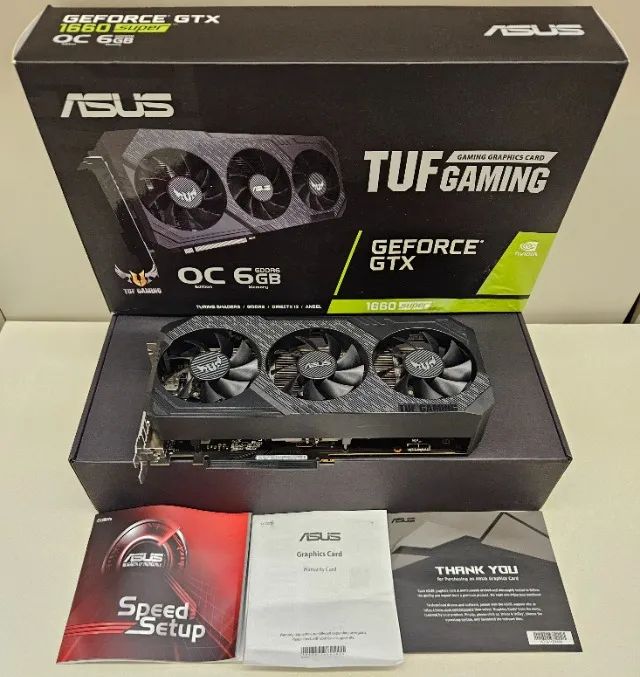 Placa de Vídeo Asus GTX 1660 Super 6GB TUF Gaming Triple Fan LED - Foto 3