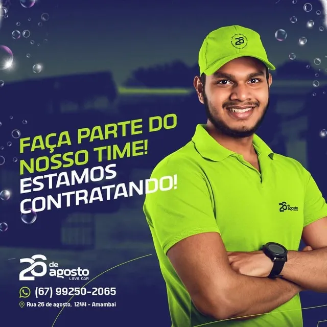 Vaga para lavador veículos.