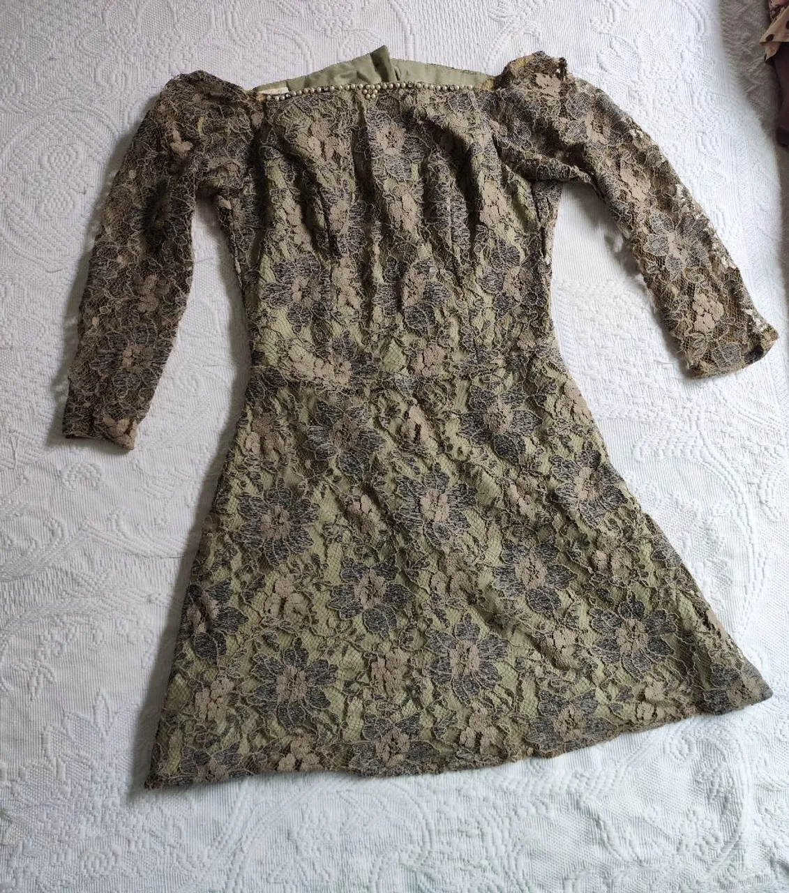 Vestido de renda verde