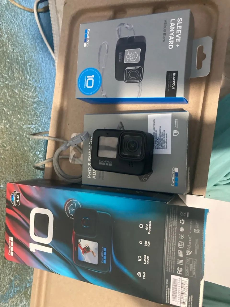 GoPro Hero 10 Black com acessórios aceito trocas - Foto 4