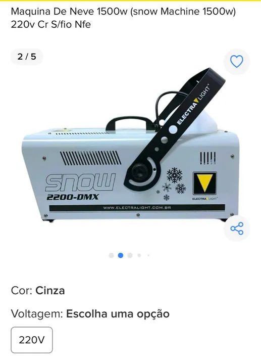 Máquina de neve 1500w - Foto 3