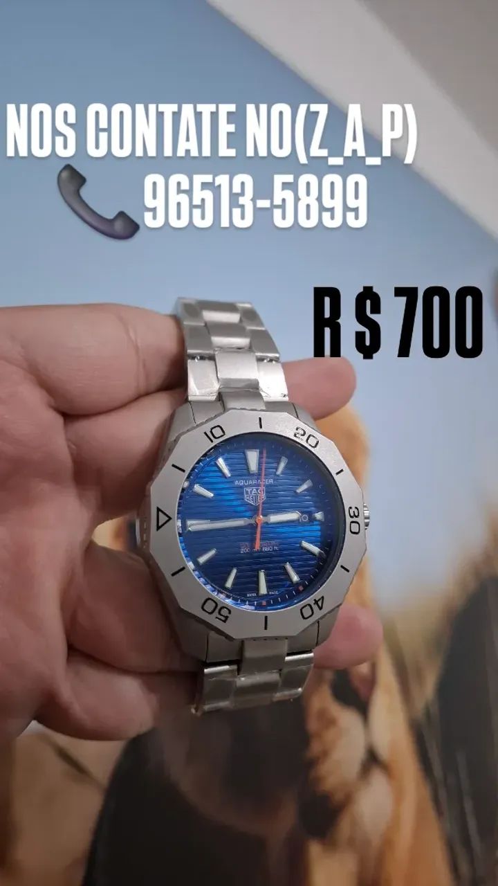 Relógio TAG HEUER AQUARECER FUNDO AZUL AUTOMÁTIC
