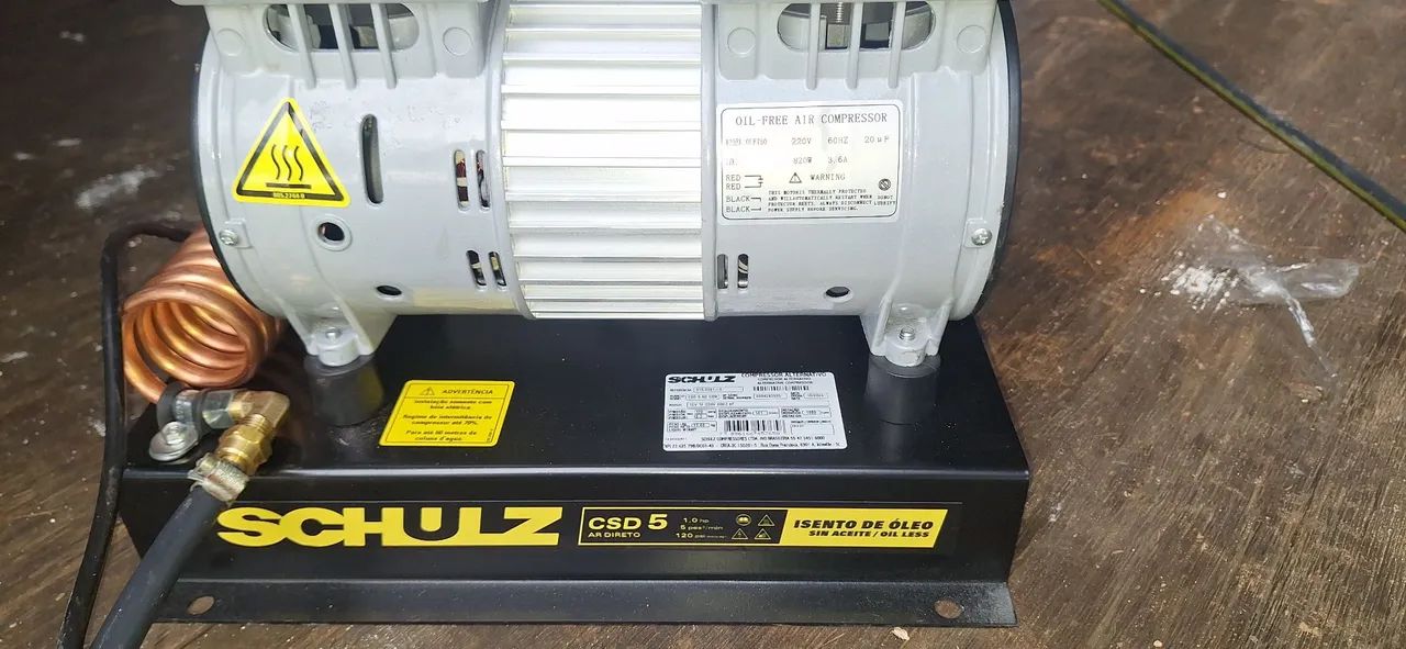 Compressor de Ar Schulz CSD 5 - 1,0 HP - Isento de Óleo - Foto 2