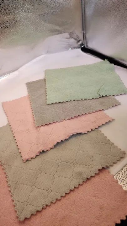 Panos De Limpeza De Fibra Micro Anti Aderente Para Lavar. KIT Com 5 Unidades  - Foto 6