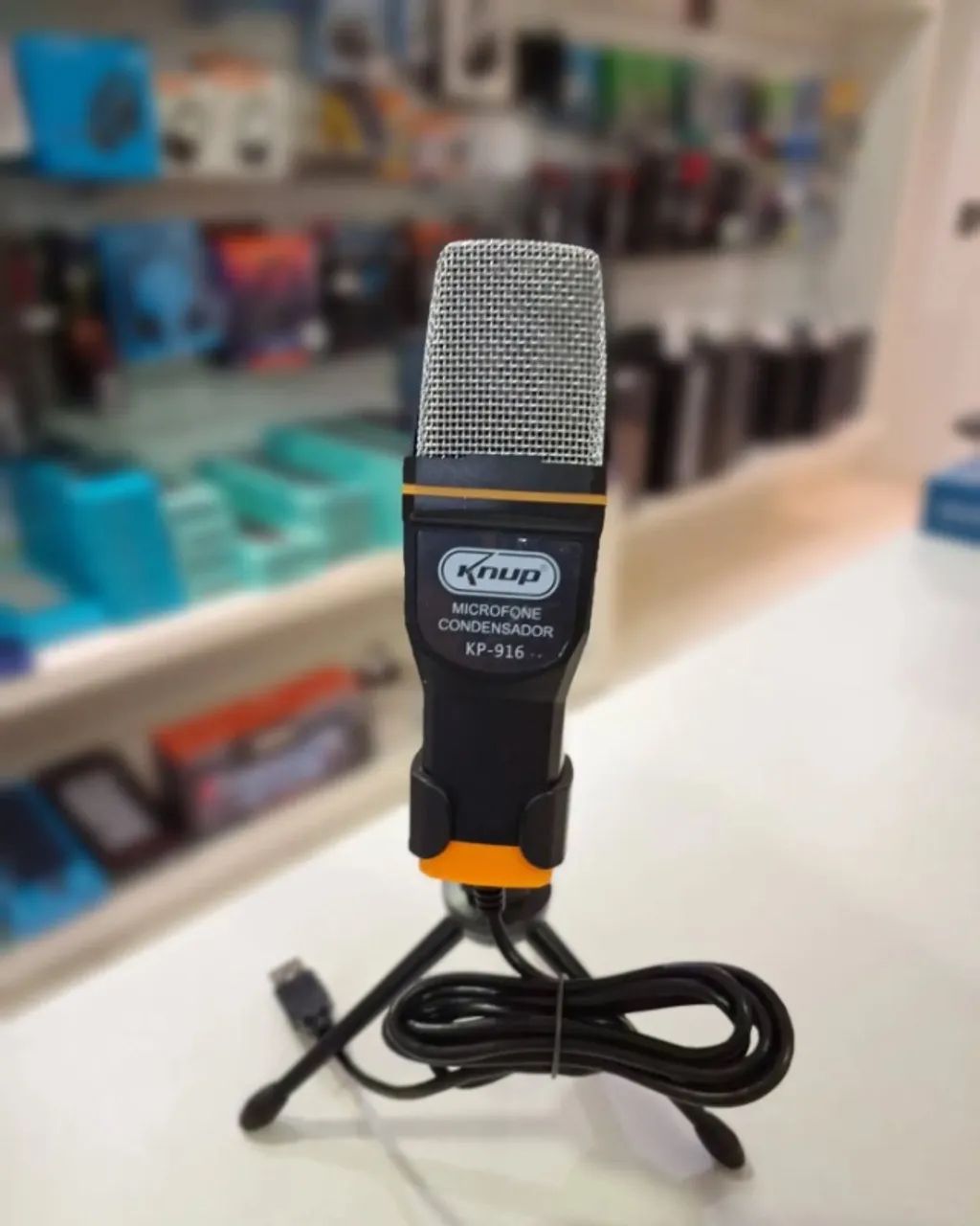 Microfone Condensador USB High Quality c/Tripe KP-916 Knup
