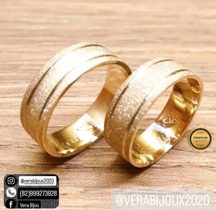 KIT TRIO DE ALIANÇAS BANHADAS A OURO 18K  - Foto 4