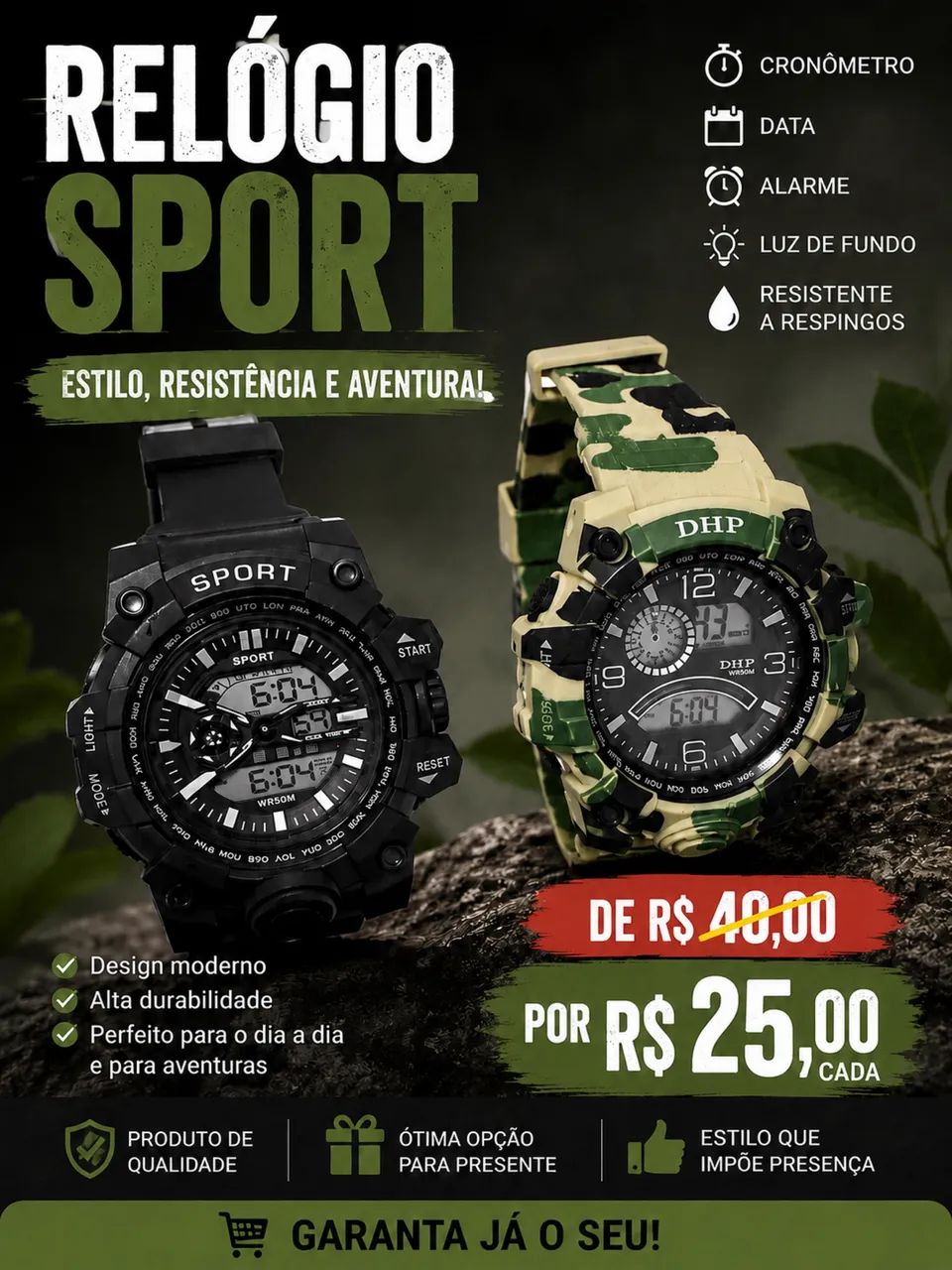 Relógio masculino 