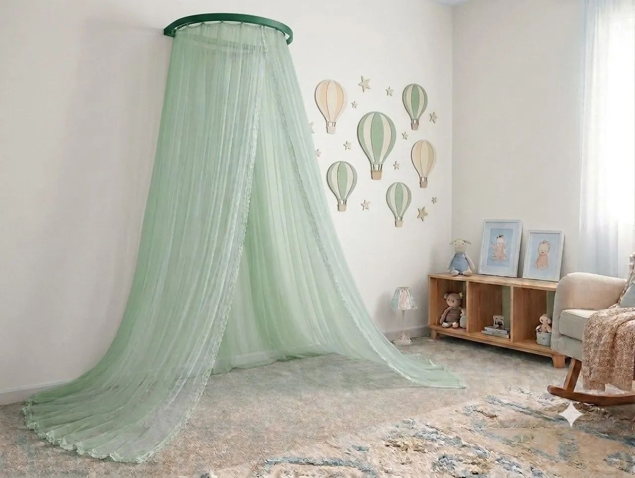 Kit Véu Verde com Dossel - Entrega Grátis 