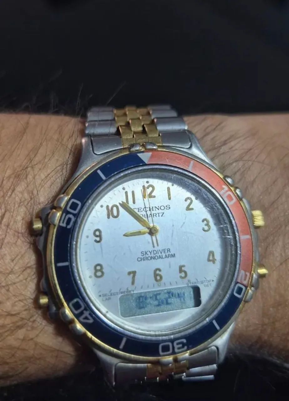 Relógio TECHNOS SKYDIVER CHRONOALARM  -  DÉCADA DE 80 - Foto 2