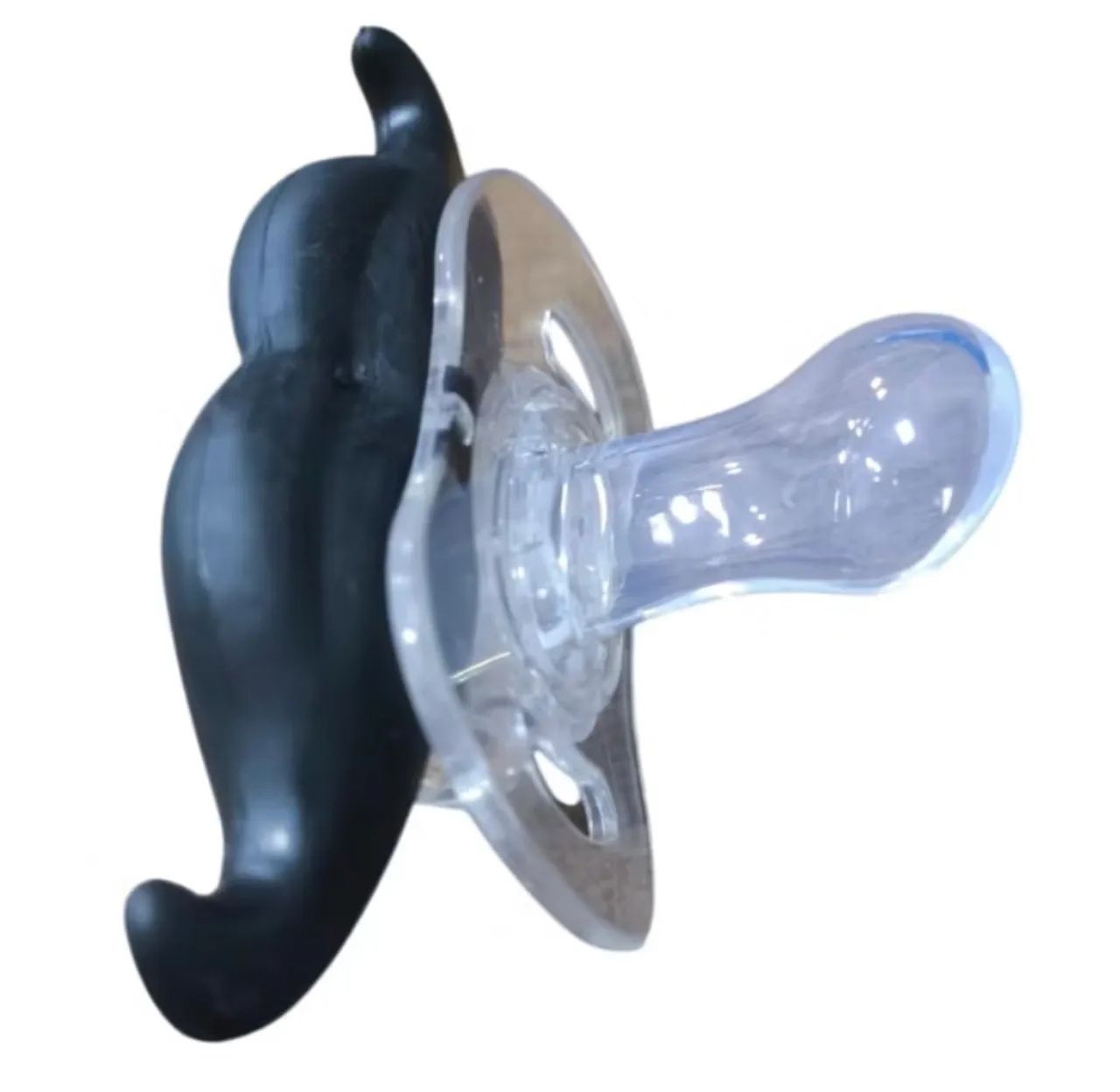 Chupeta de Silicone Bico Ortodôntico Bigode Bebê  - Foto 2