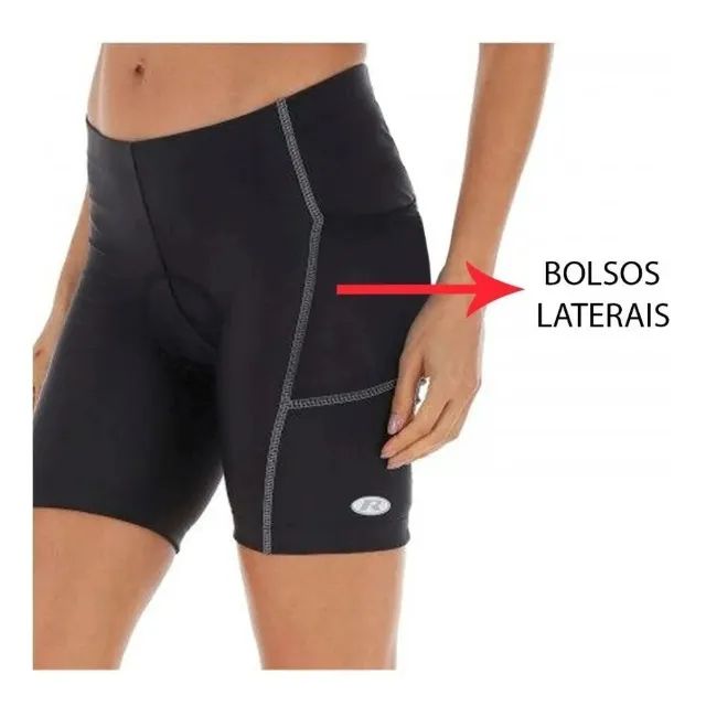 Bermuda Ciclismo Feminina Refactor Flex Com Bolso E Forro - Foto 2