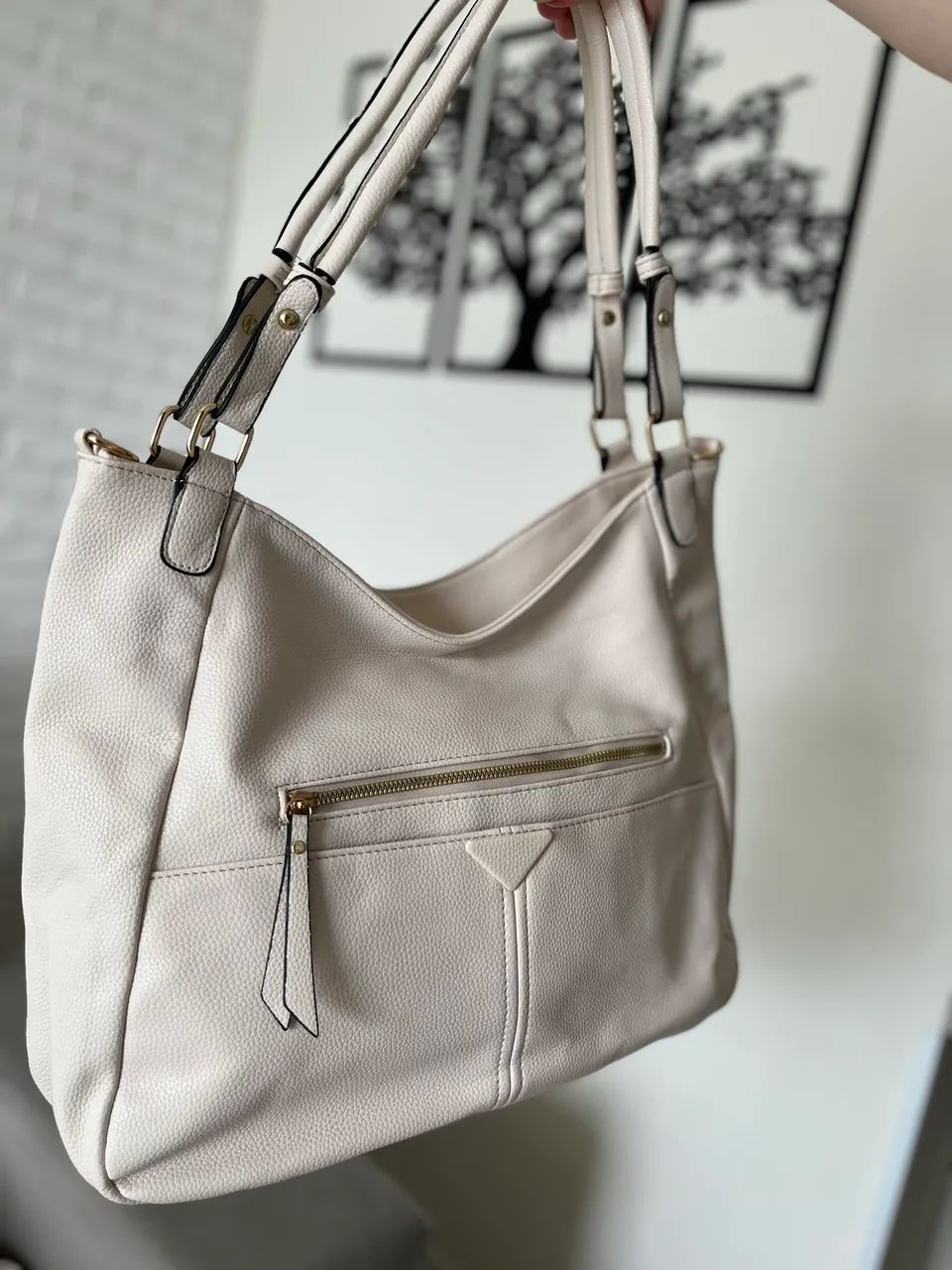 Bolsa Feminina Off-White - Nova! Elegante e super espaçosa - Foto 4