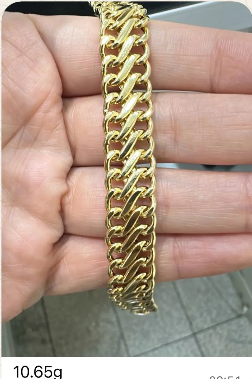 Pulseira ouro 18k lacraia 