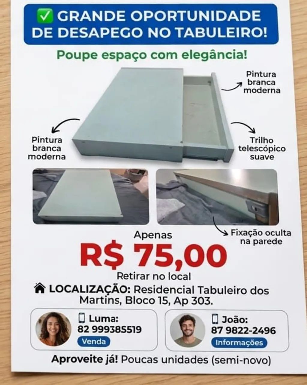 Gaveta / Cama casal / Persiana - Foto 3