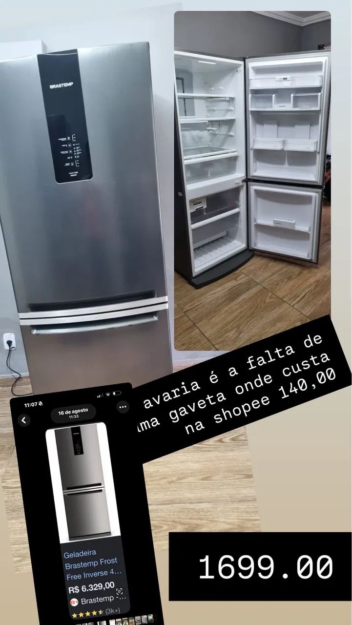 Refrigerador Brastemp inverse 