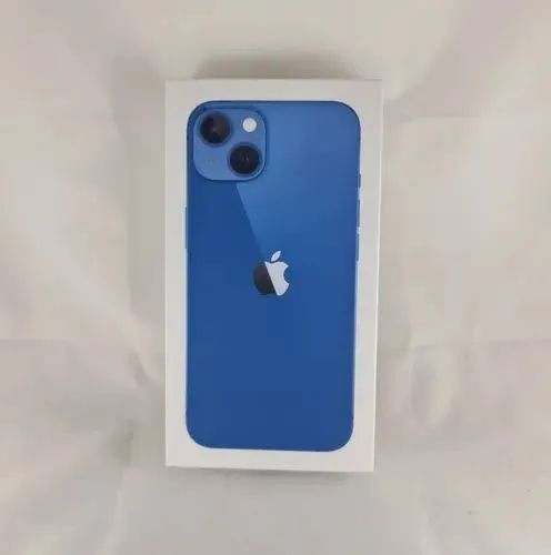 Caixa de iPhone 13 azul 128 gb.