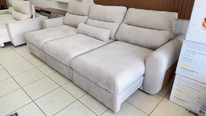 Sofá Retráil e reclinavel 3,25 metros Espuma D45 mola ensacada - Foto 3