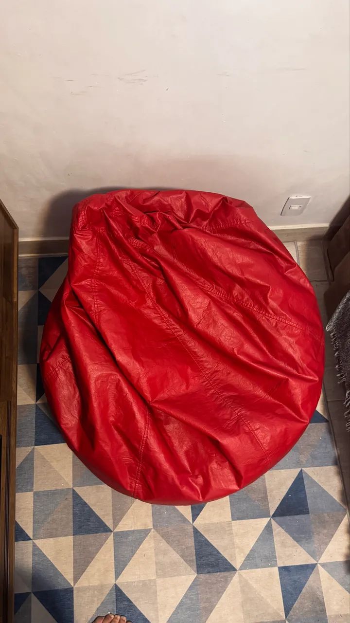 Puff de courino vermelho  - Foto 2
