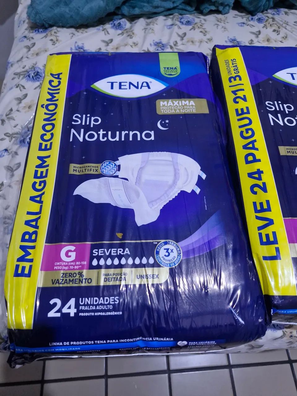 Três pacotes de fraldas adultos da Tena. Novas. R$90 cada pacote. - Foto 2