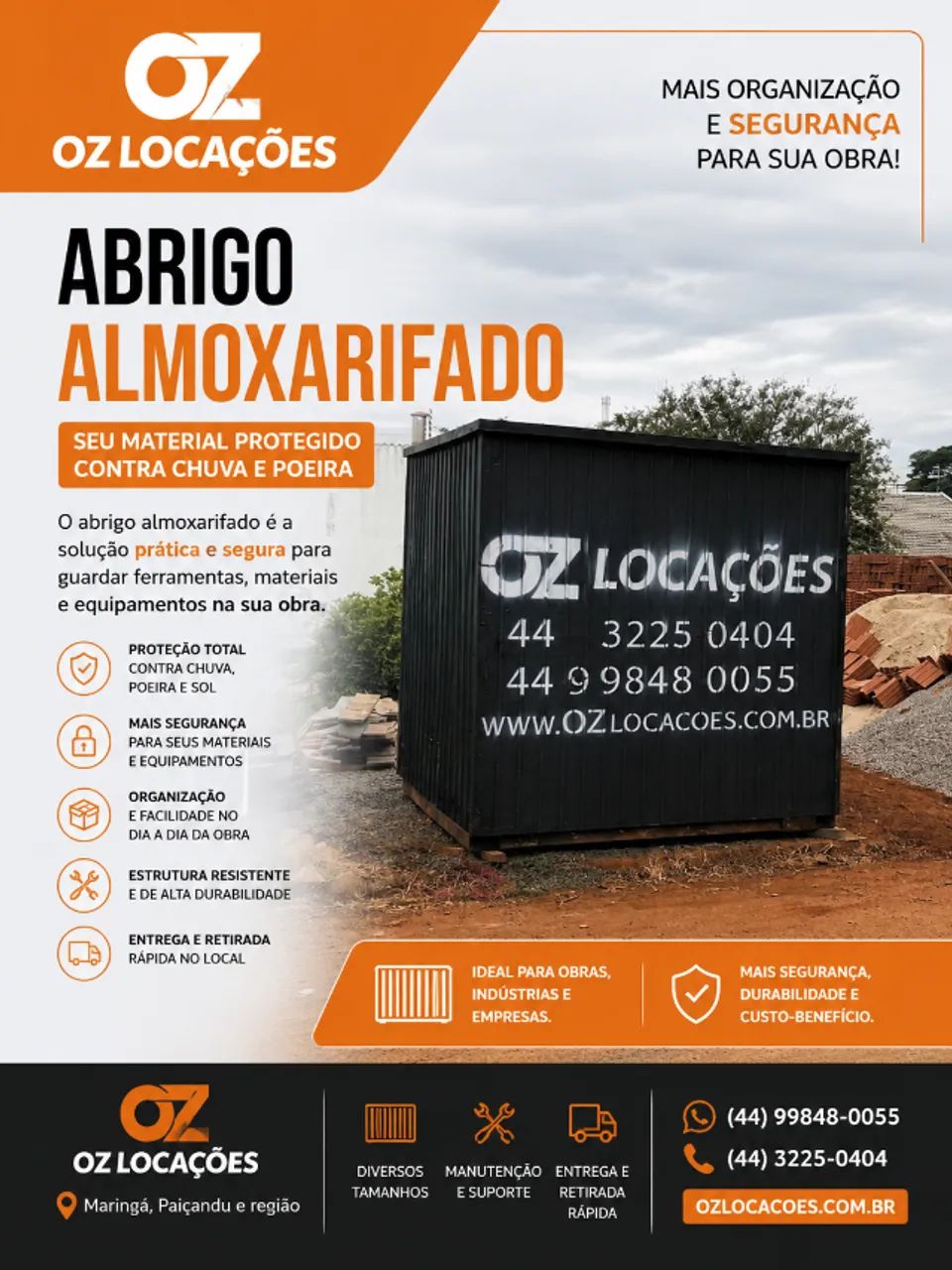 Abrigo container almoxarifado