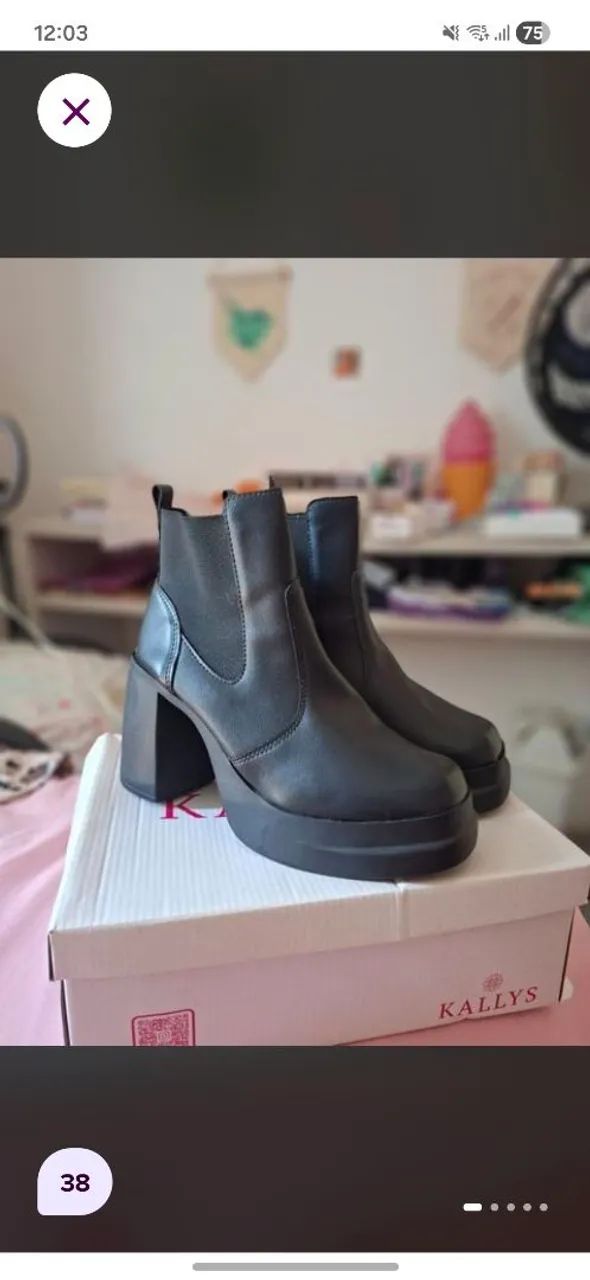 Bota cano médio de salto - Foto 3